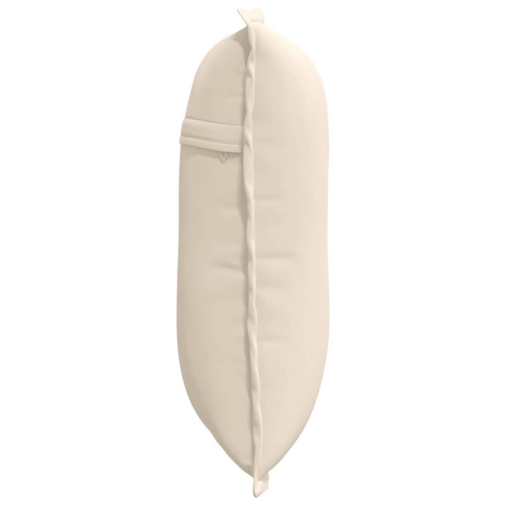 Cuscino per Schiena Beige 50 x 45 cm Tessuto in Microfibra