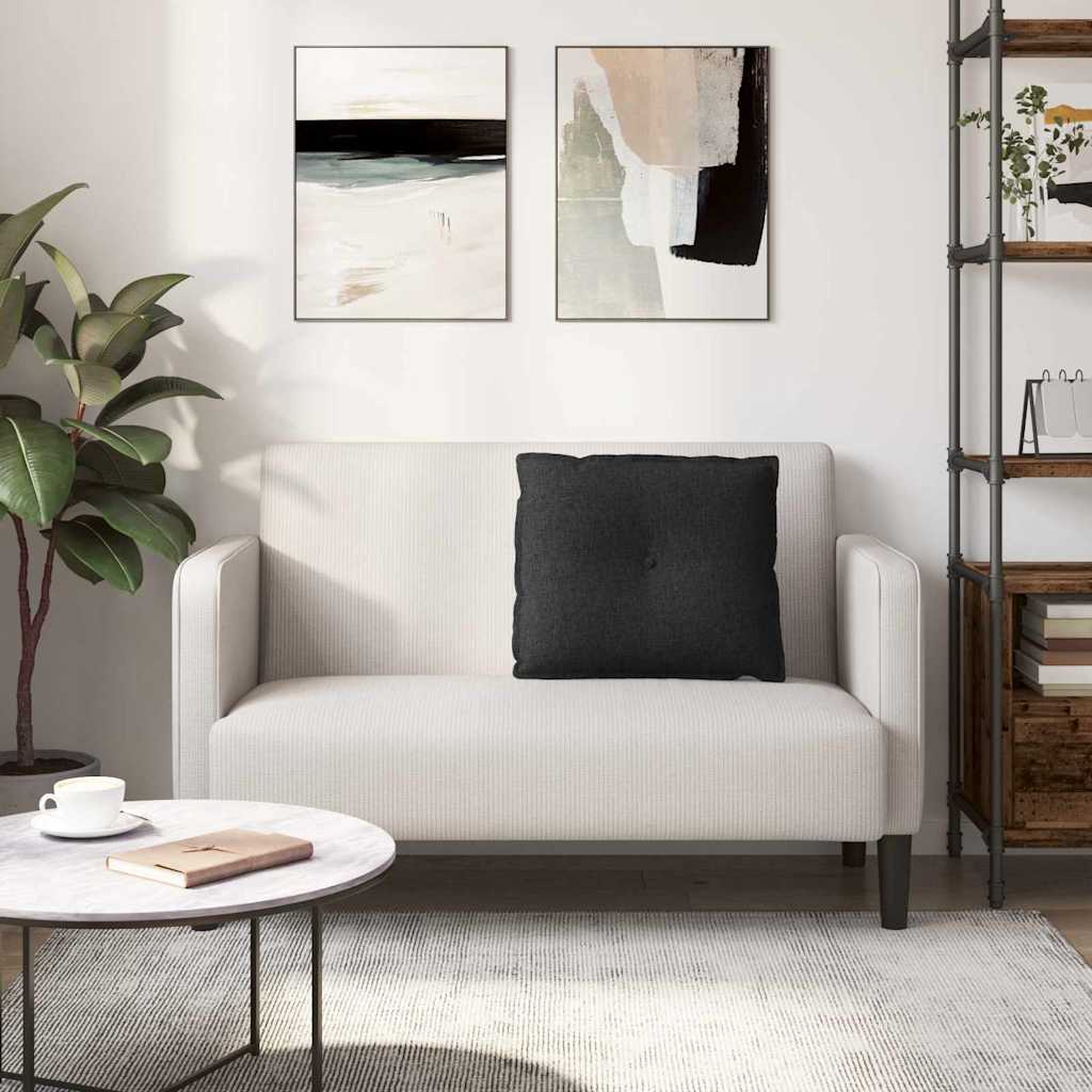 Cuscino per Schiena Nero 60 x 19 x 50 cm Tessuto
