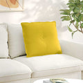 Cuscino per Schiena Giallo 60 x 50 cm Tessuto in Cords