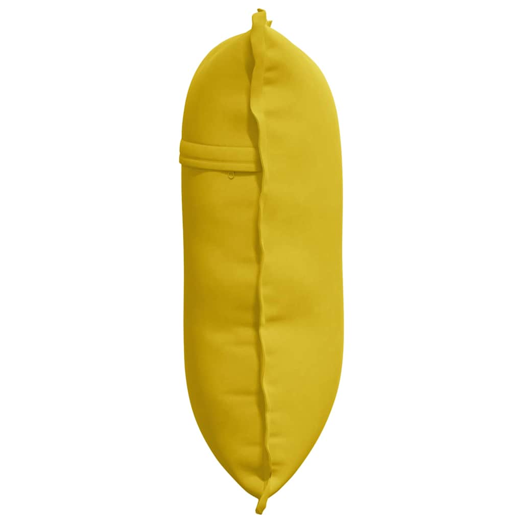Cuscino per Schiena Giallo 60 x 50 cm Tessuto in Cords