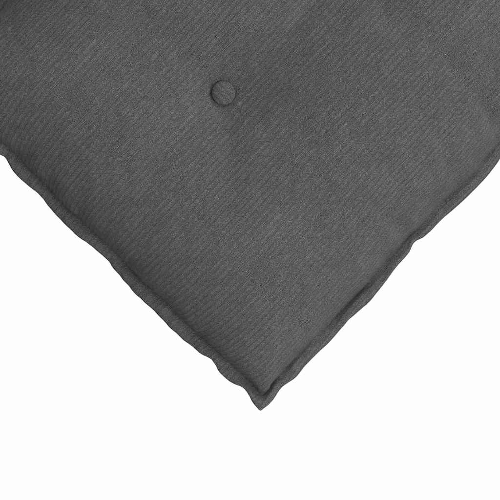 Cuscino per Schiena Grigio scuro 60 x 50 cm Tessuto in Cords