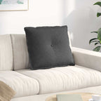 Cuscino per Schiena Grigio scuro 60 x 50 cm Tessuto in Cords