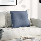 Cuscino per Schiena Blu 60 x 50 cm Tessuto in Cords