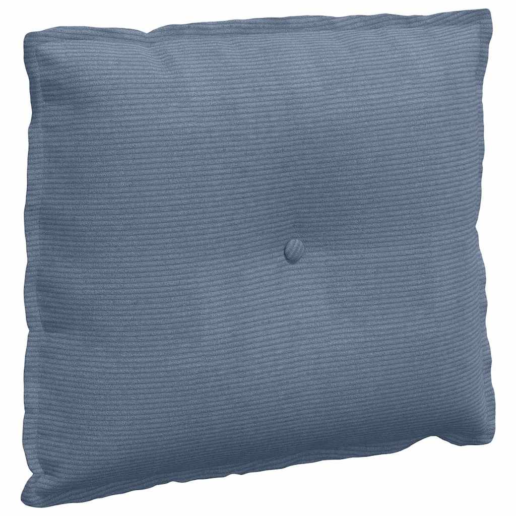 Cuscino per Schiena Blu 60 x 50 cm Tessuto in Cords