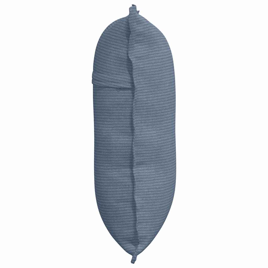 Cuscino per Schiena Blu 60 x 50 cm Tessuto in Cords