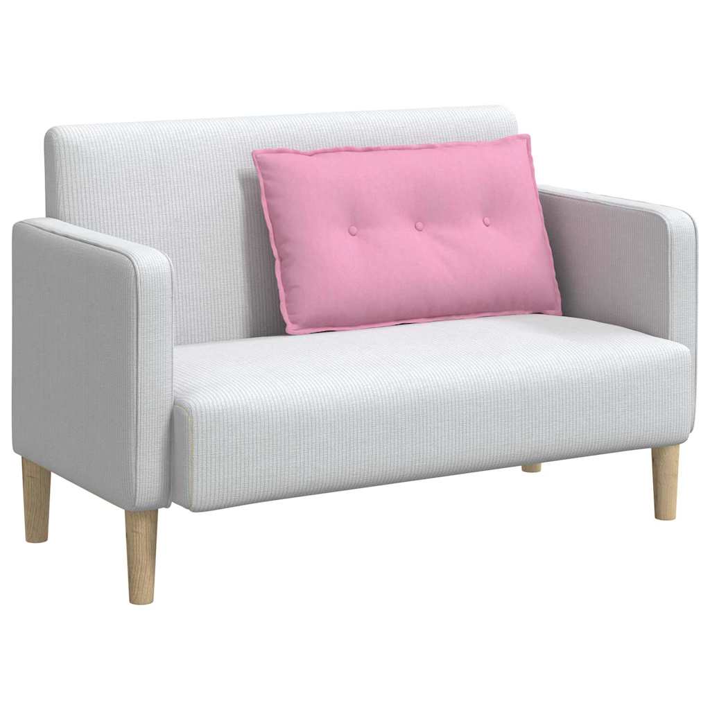 Cuscino per Schiena Rosa 80 x 19 x 50 cm Tessuto