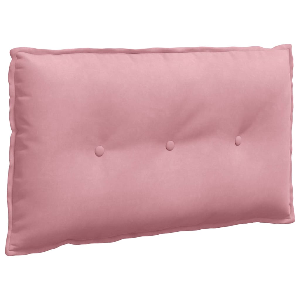 Cuscino per Schiena Rosa 80 x 50 cm Tessuto in Cords