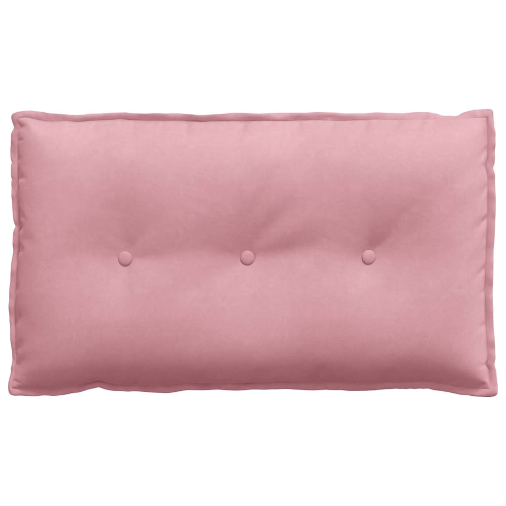 Cuscino per Schiena Rosa 80 x 50 cm Tessuto in Cords