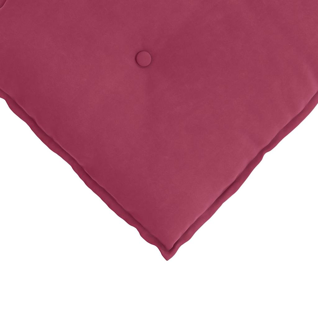 Cuscino per Schiena Rosso Vino 80 x 50 cm Tessuto in Cords