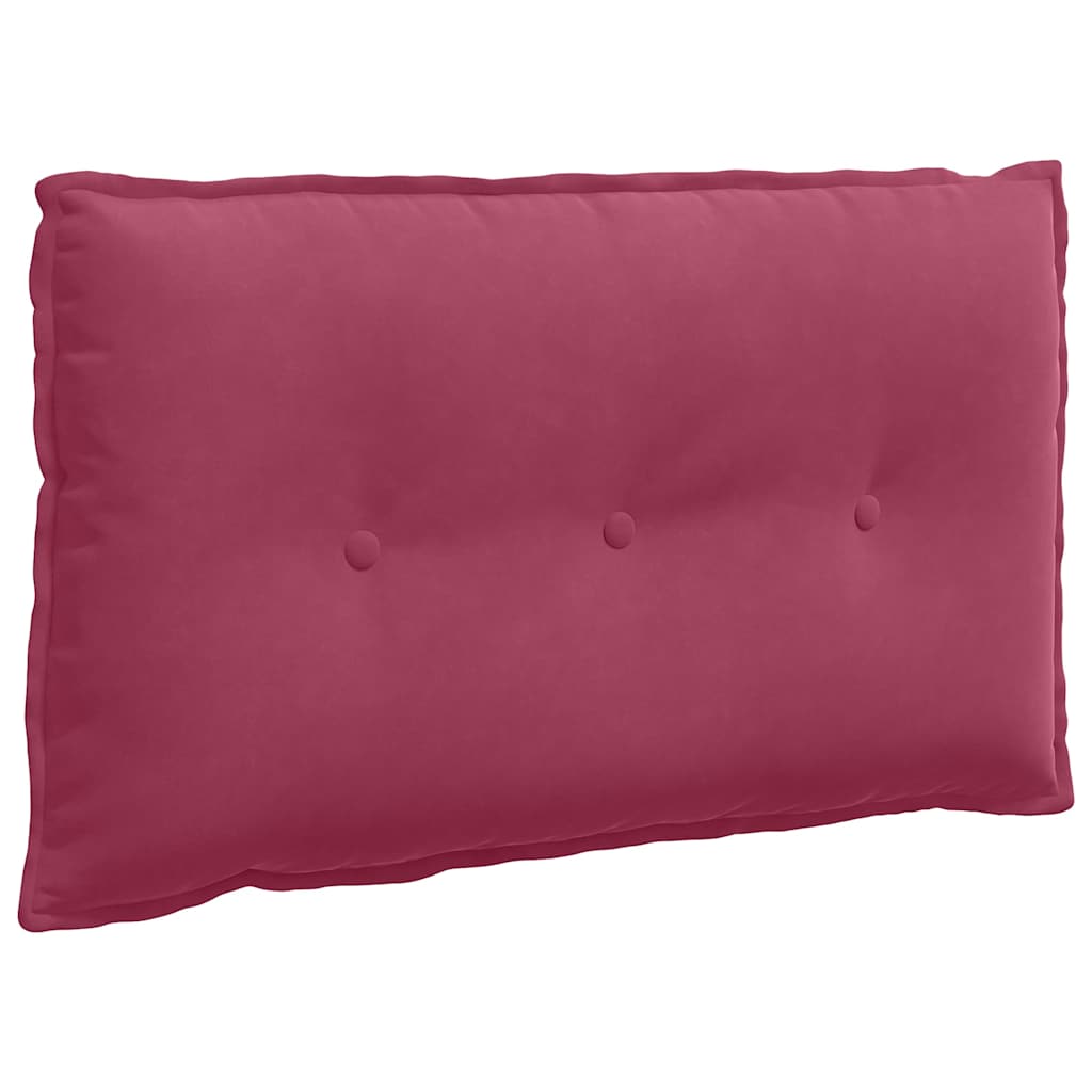 Cuscino per Schiena Rosso Vino 80 x 50 cm Tessuto in Cords