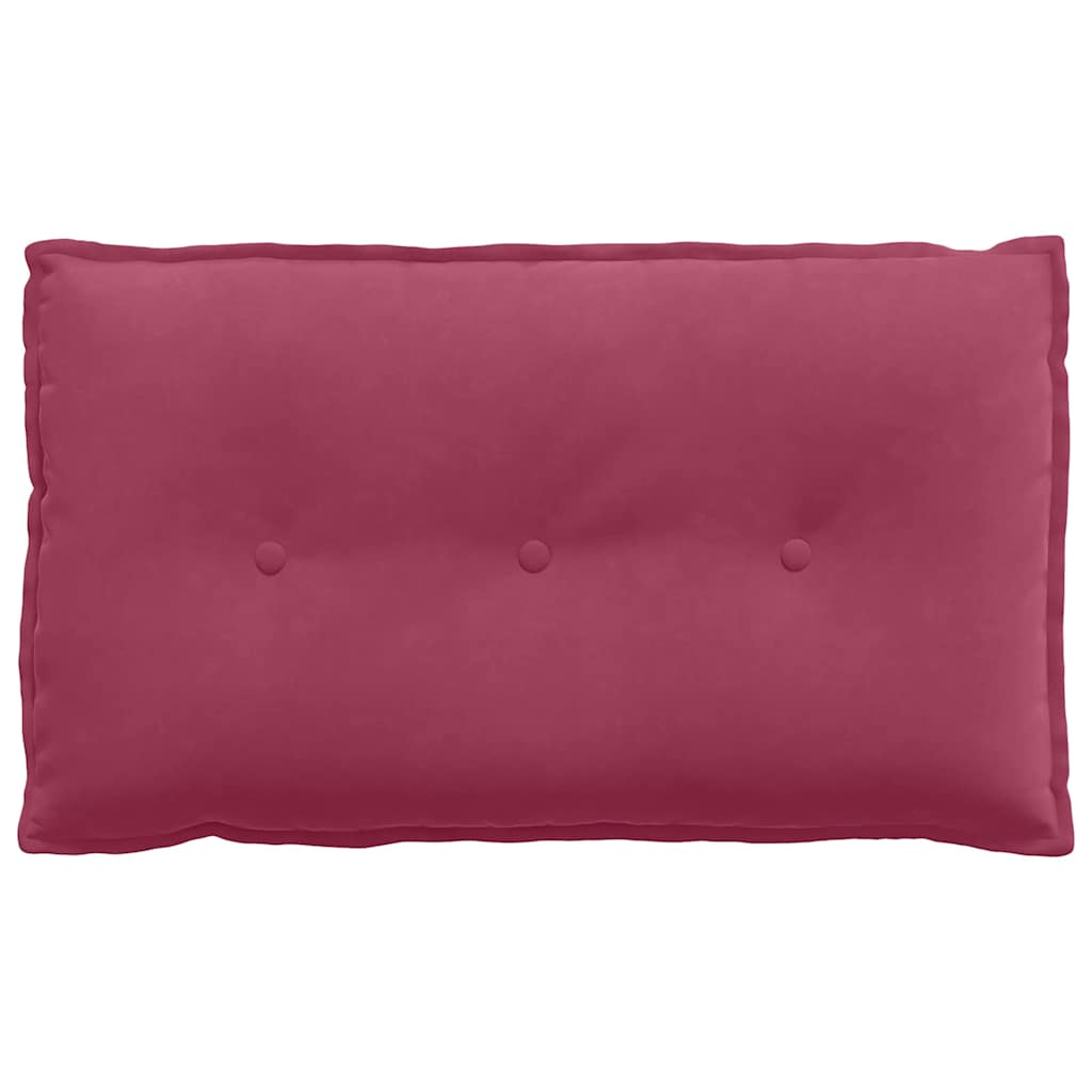 Cuscino per Schiena Rosso Vino 80 x 50 cm Tessuto in Cords