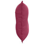 Cuscino per Schiena Rosso Vino 80 x 50 cm Tessuto in Cords
