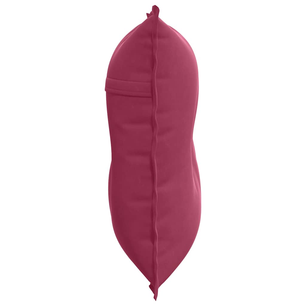 Cuscino per Schiena Rosso Vino 80 x 50 cm Tessuto in Cords