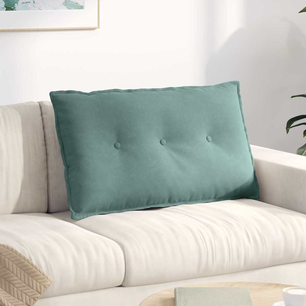 Cuscino per Schiena Verde Mare 80 x 50 cm Tessuto in Cords