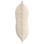 Cuscino per Schiena Beige 80 x 50 cm Tessuto in Microfibra