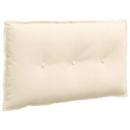Cuscino per Schiena Crema 80 x 50 cm Tessuto in Cords