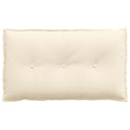 Cuscino per Schiena Crema 80 x 50 cm Tessuto in Cords