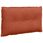 Cuscino per Schiena Rosso Arancio 80 x 50 cm Tessuto in Cords