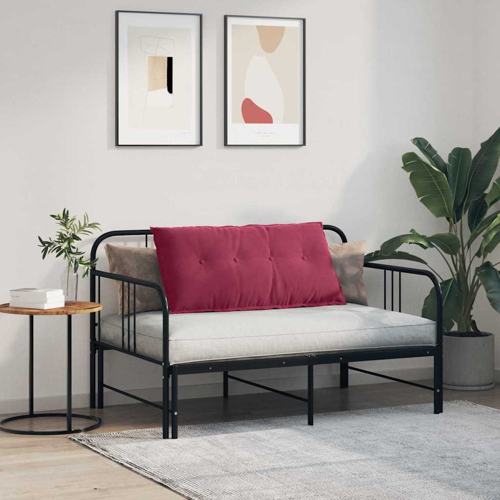Cuscino per Schiena Rosso Vino 100 x 50 cm Tessuto in Cords