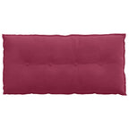 Cuscino per Schiena Rosso Vino 100 x 50 cm Tessuto in Cords