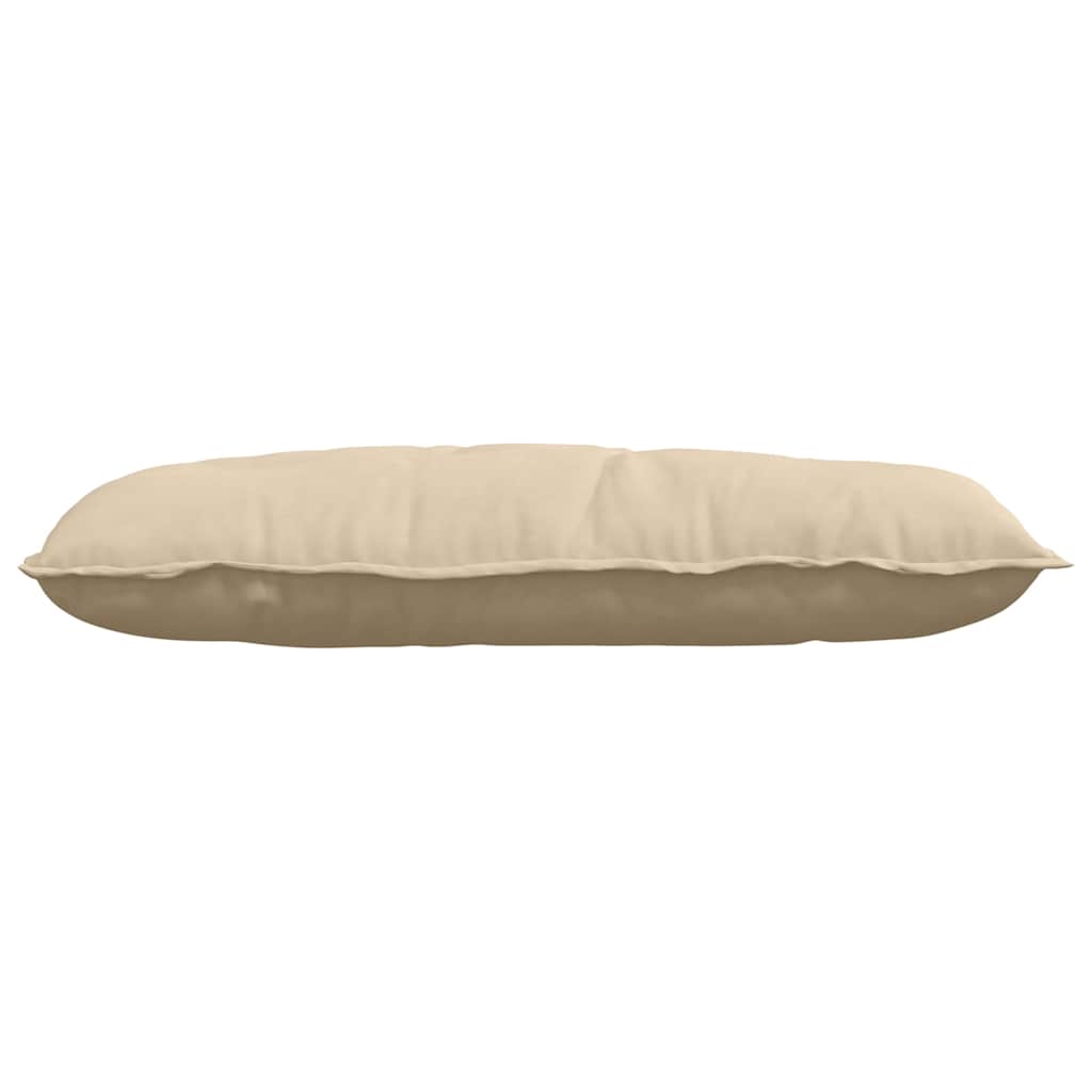 Cuscino per Schiena Crema 100 x 50 cm Tessuto in Microfibra