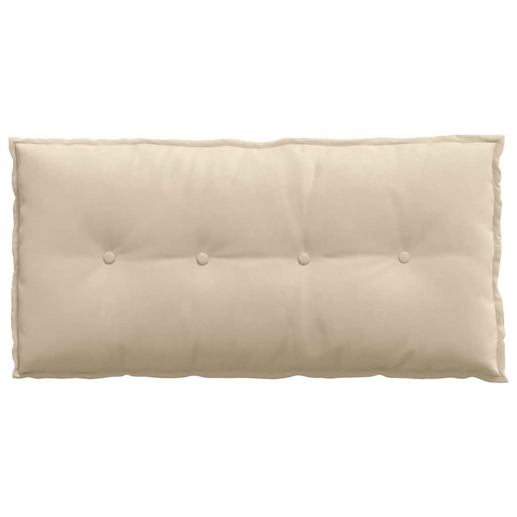 Cuscino per Schiena Crema 100 x 50 cm Tessuto in Microfibra