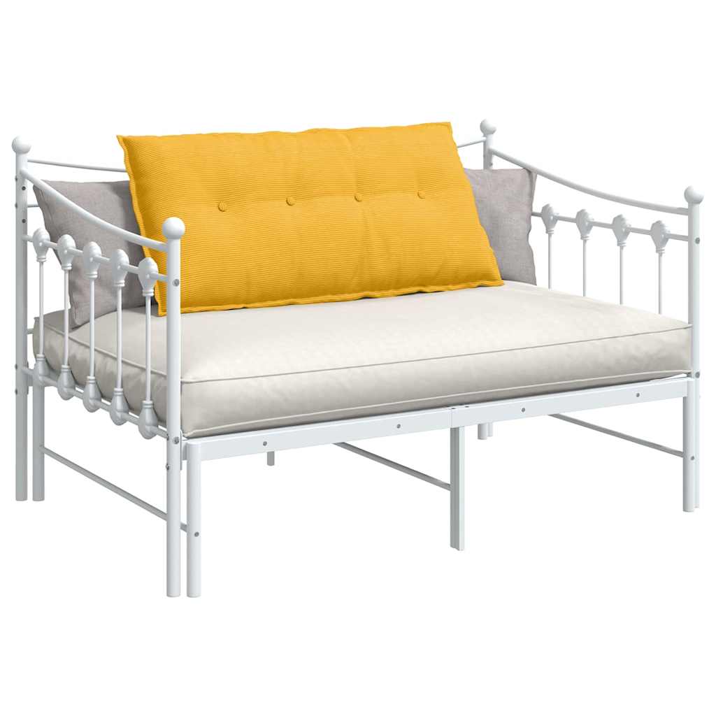 Cuscino per Schiena Giallo Chiaro 100 x 50 cm Tessuto in Cords