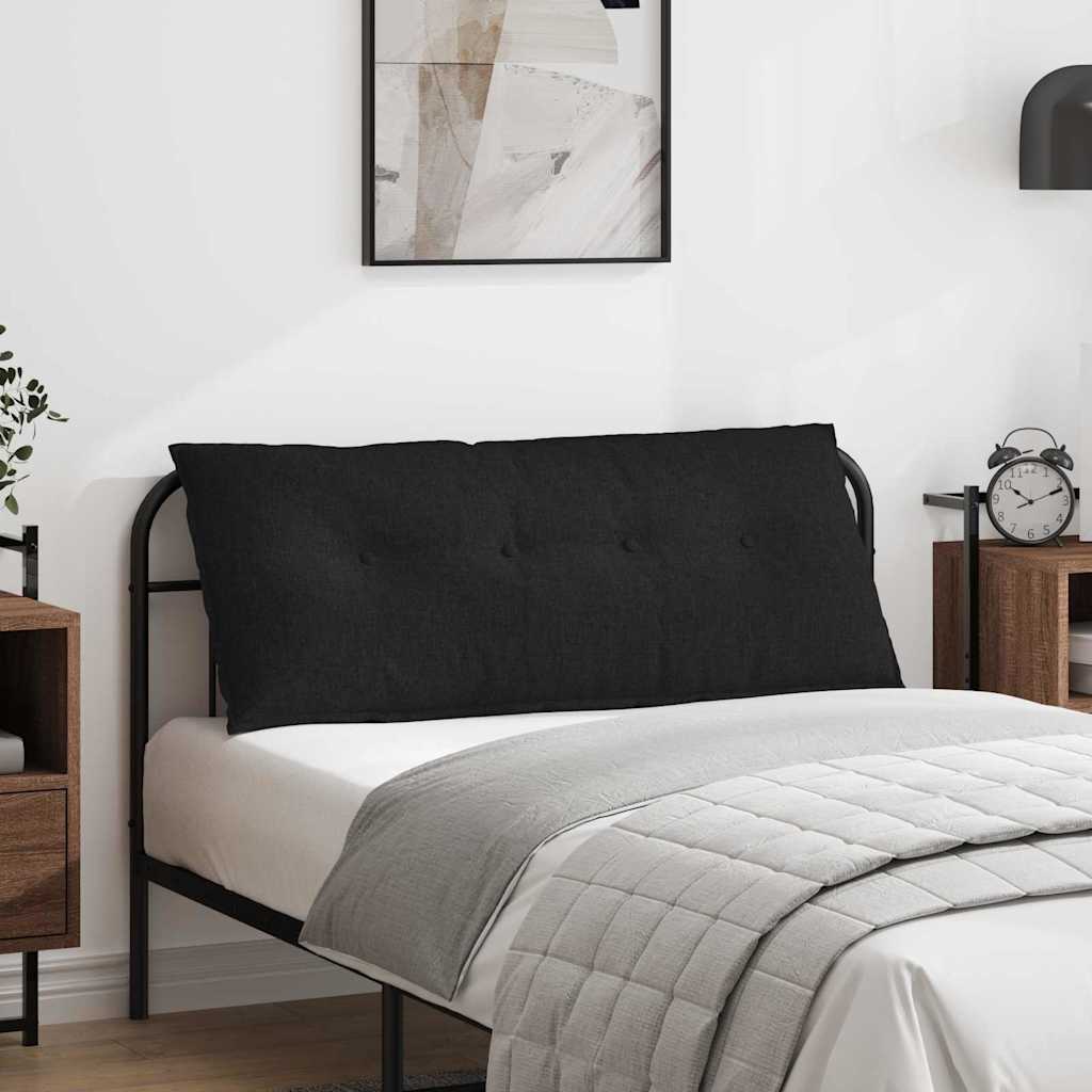 Cuscino per Schiena Nero 120 x 19 x 50 cm Tessuto