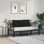 Cuscino per Schiena Nero 120 x 19 x 50 cm Tessuto