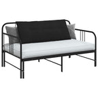 Cuscino per Schiena Nero 120 x 19 x 50 cm Tessuto
