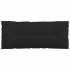 Cuscino per Schiena Nero 120 x 19 x 50 cm Tessuto