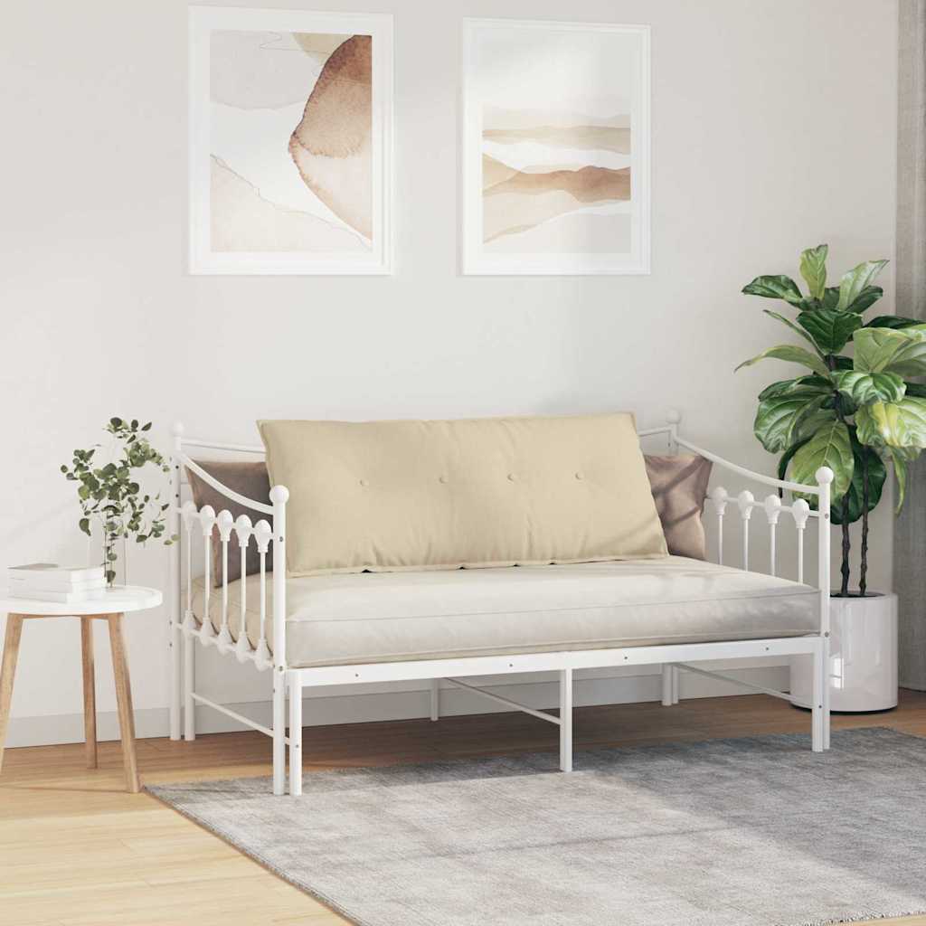 Cuscino per Schiena Crema 120 x 19 x 50 cm Tessuto
