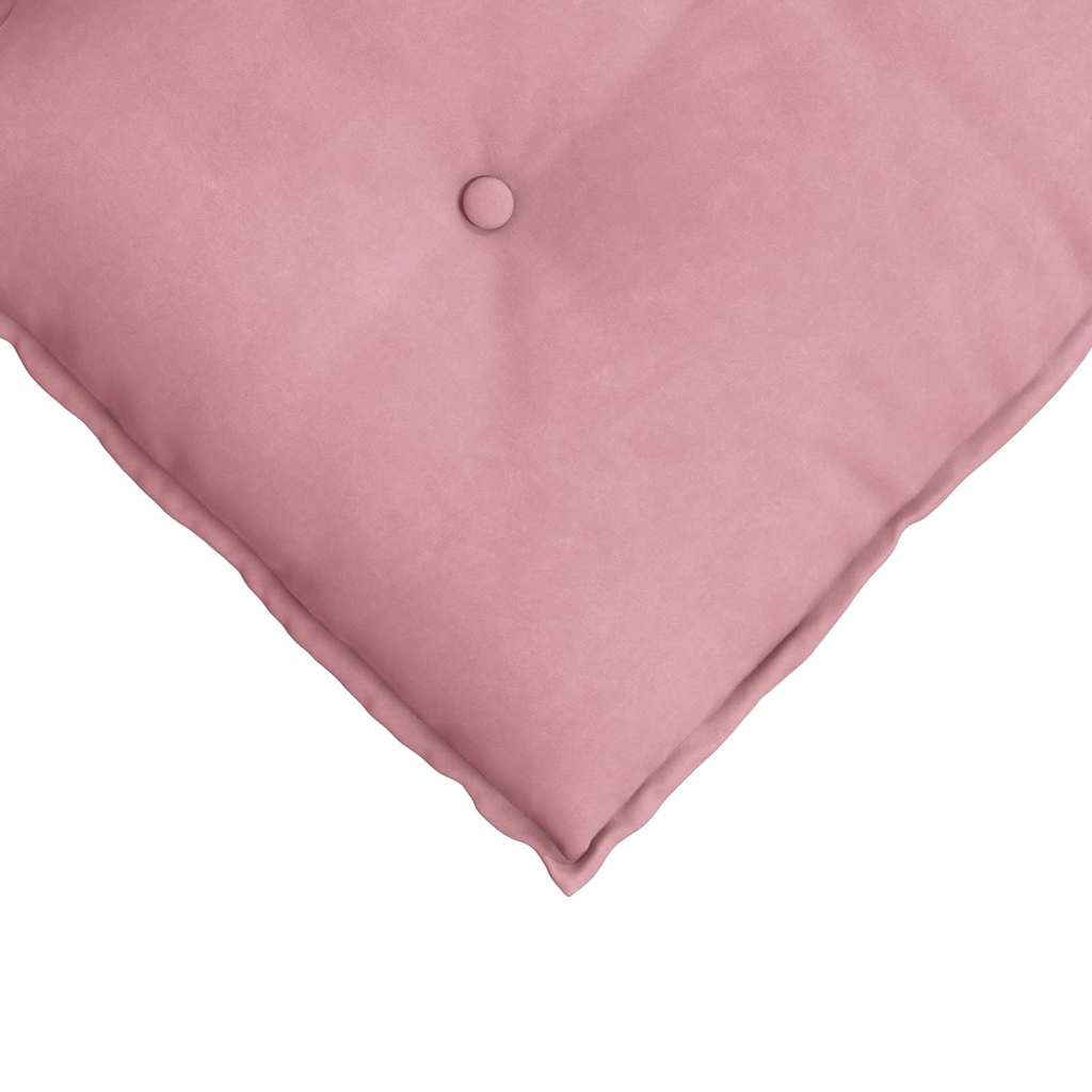Cuscino per Schiena Rosa 120 x 50 cm Tessuto in Cords
