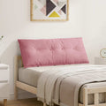 Cuscino per Schiena Rosa 120 x 50 cm Tessuto in Cords