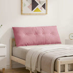 Cuscino per Schiena Rosa 120 x 50 cm Tessuto in Cords