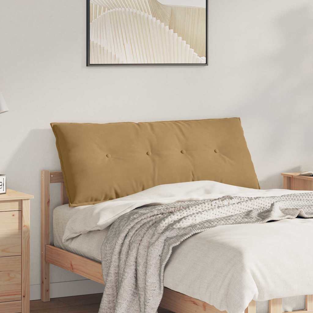 Cuscino per Schiena Marrone 120 x 50 cm Tessuto in Cords