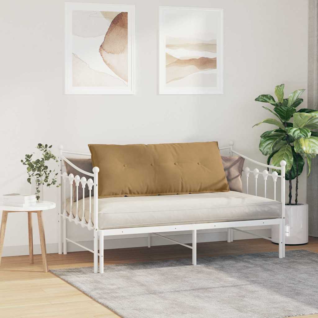 Cuscino per Schiena Marrone 120 x 50 cm Tessuto in Cords