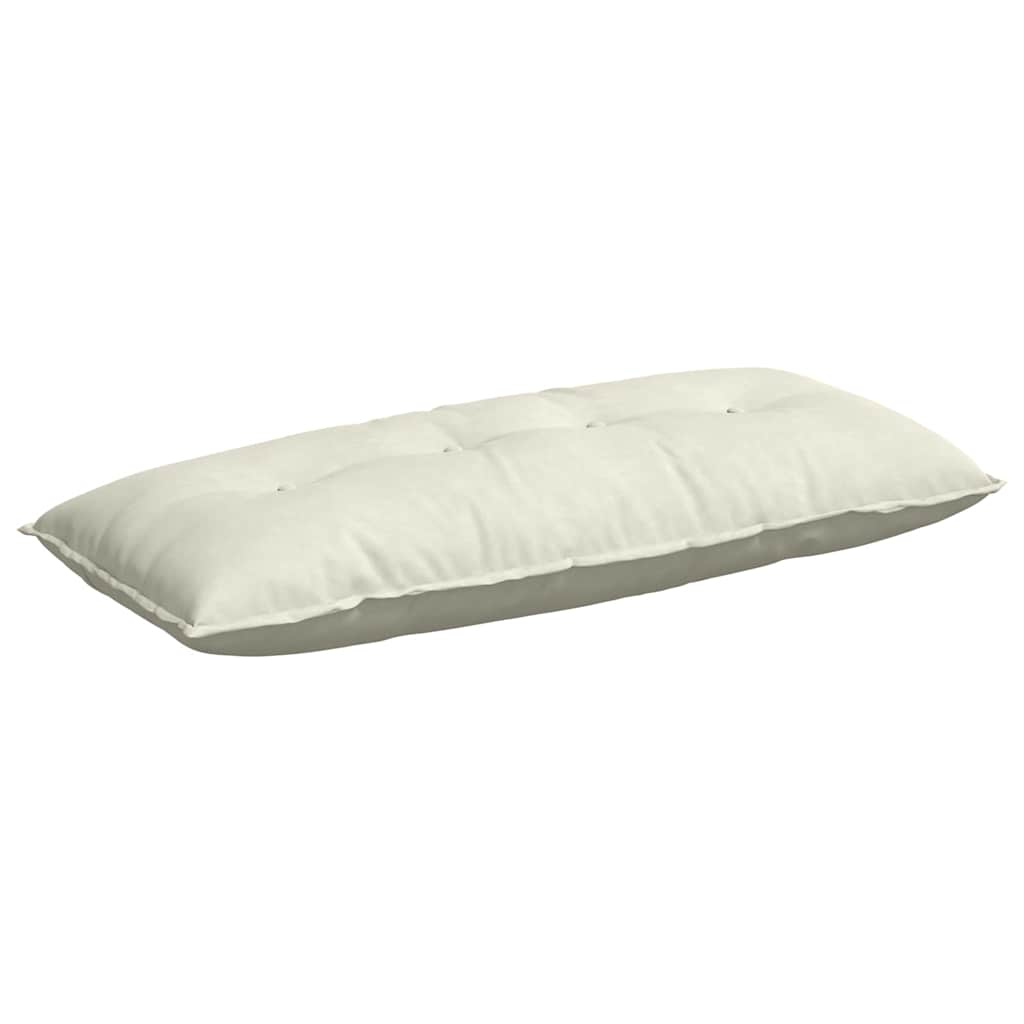 Cuscino per Schiena Crema 120 x 50 cm Tessuto in Cords