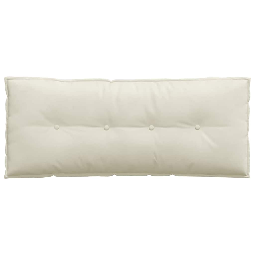 Cuscino per Schiena Crema 120 x 50 cm Tessuto in Cords