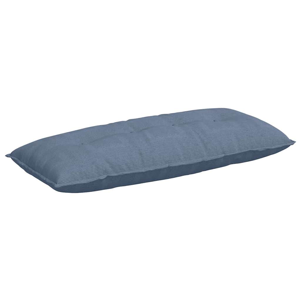 Cuscino per Schiena Blu 120 x 50 cm Tessuto in Cords