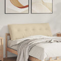 Cuscino per Schiena Crema 140 x 19 x 50 cm Tessuto