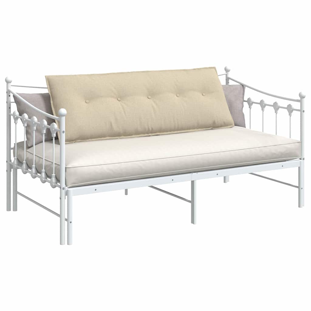 Cuscino per Schiena Crema 140 x 19 x 50 cm Tessuto