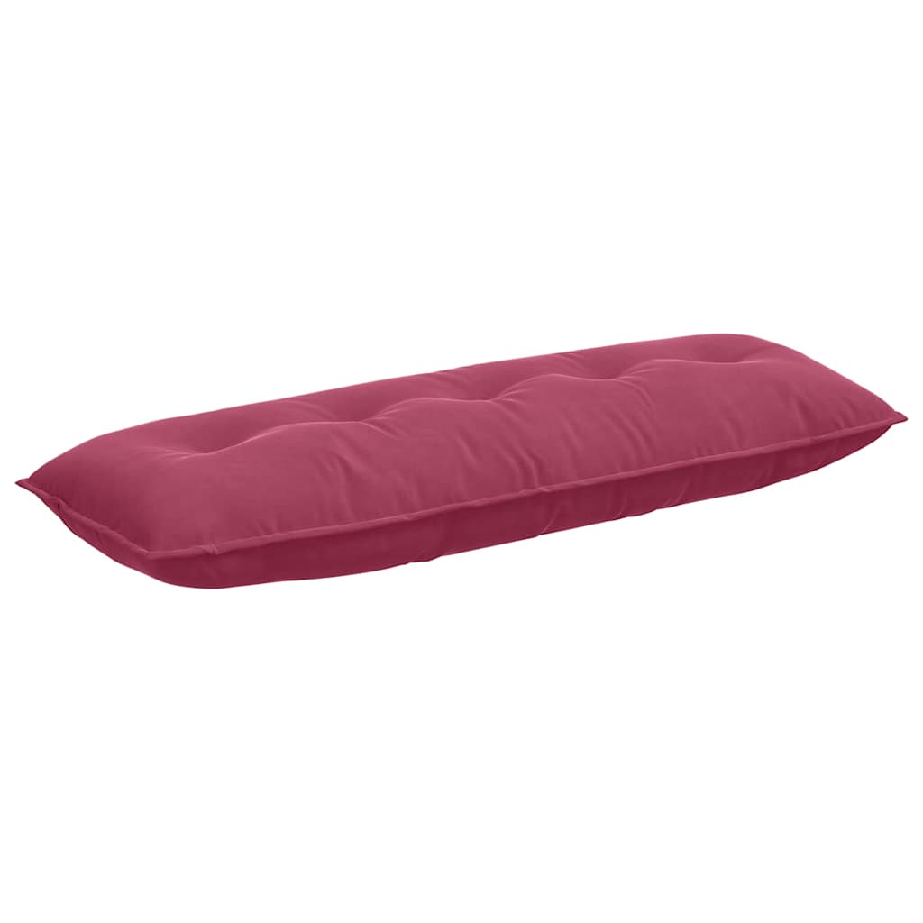 Cuscino per Schiena Rosso Vino 140 x 50 cm Tessuto in Cords