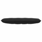 Cuscino per Schiena Nero 140 x 50 cm Tessuto in Cords