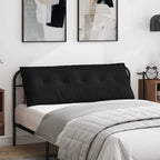 Cuscino per Schiena Nero 140 x 50 cm Tessuto in Microfibra