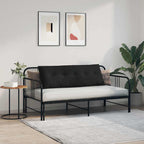 Cuscino per Schiena Nero 140 x 50 cm Tessuto in Microfibra