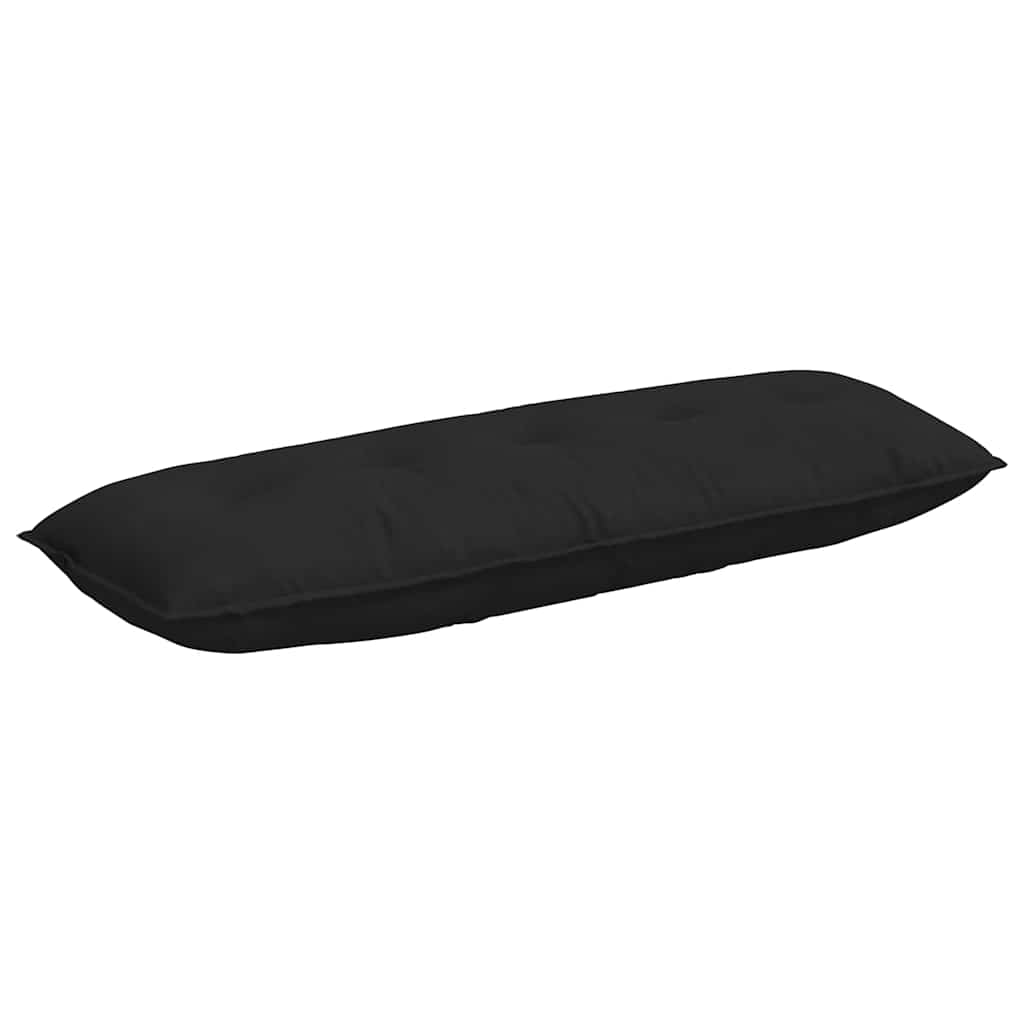 Cuscino per Schiena Nero 140 x 50 cm Tessuto in Microfibra