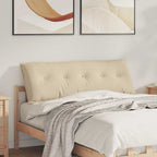 Cuscino per Schiena Crema 140 x 50 cm Tessuto in Microfibra