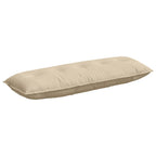 Cuscino per Schiena Crema 140 x 50 cm Tessuto in Microfibra
