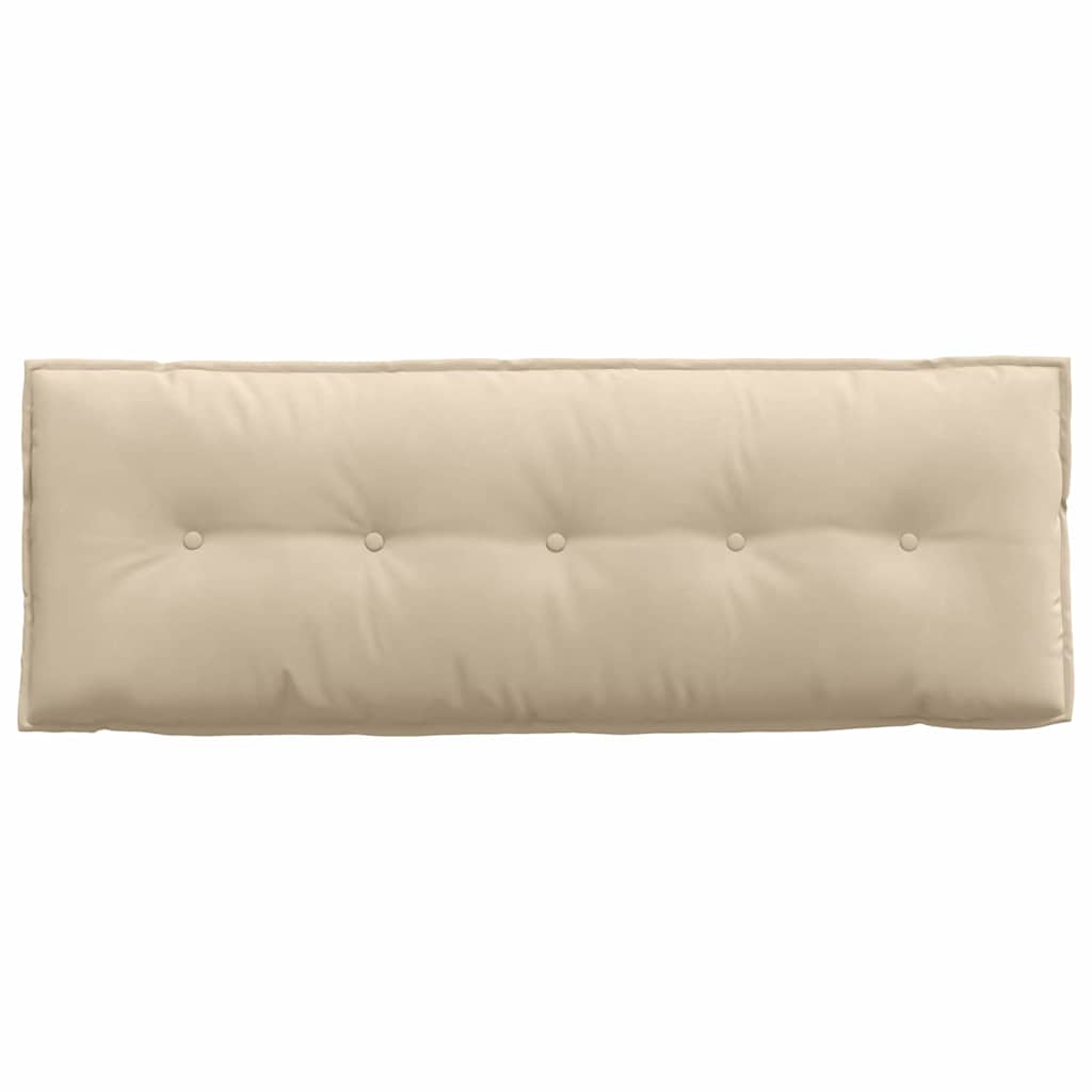 Cuscino per Schiena Crema 140 x 50 cm Tessuto in Microfibra